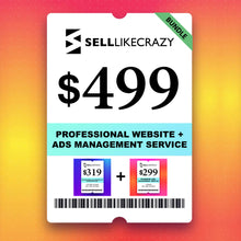 Load image into Gallery viewer, WEBSITE + ADS MANAGEMENT SERVICES