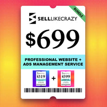 Load image into Gallery viewer, WEBSITE + ADS MANAGEMENT SERVICES

